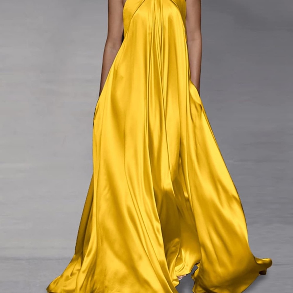 Yellow/Gold Halter Neck Dress XL